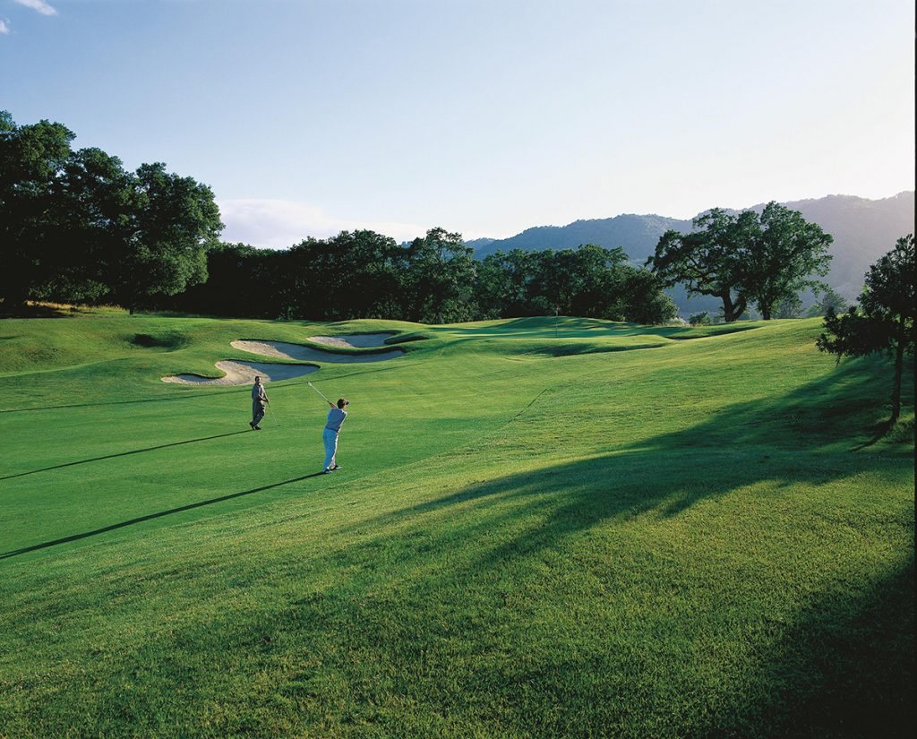 sonoma mission inn golf at sunset
