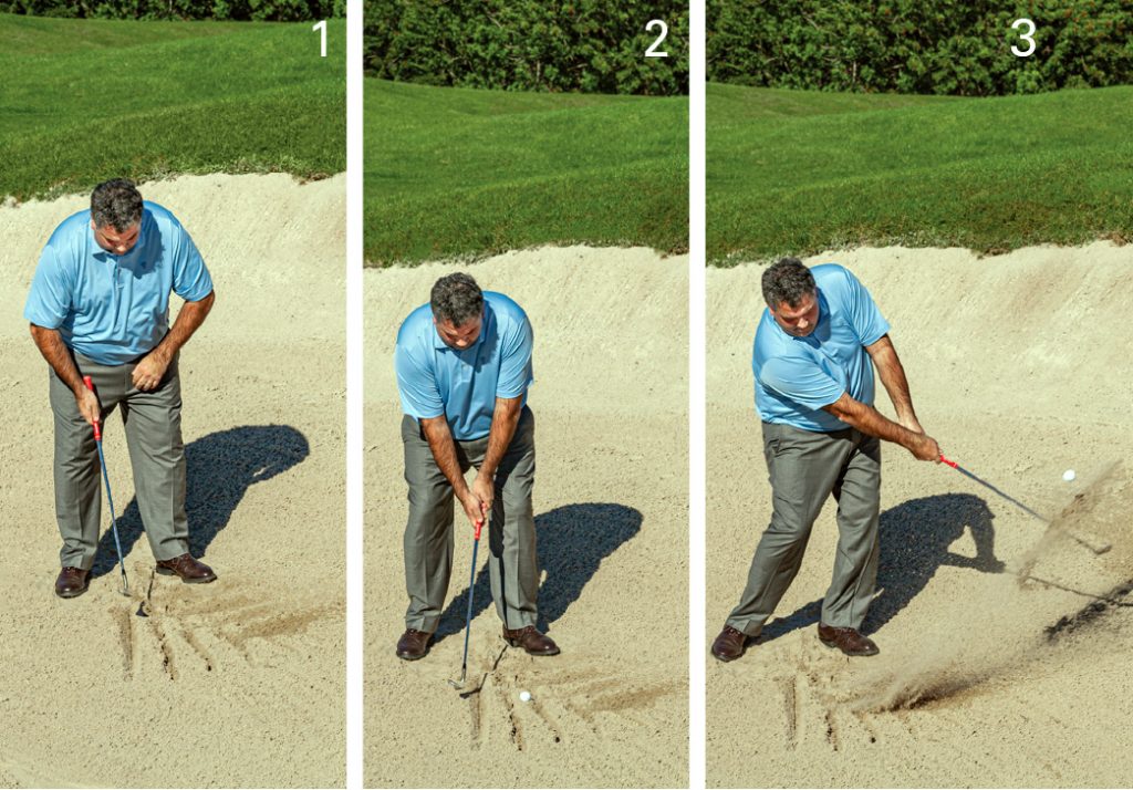 green-side bunker umbrella drill