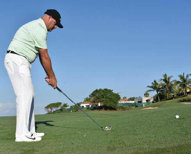 hilly golf shots