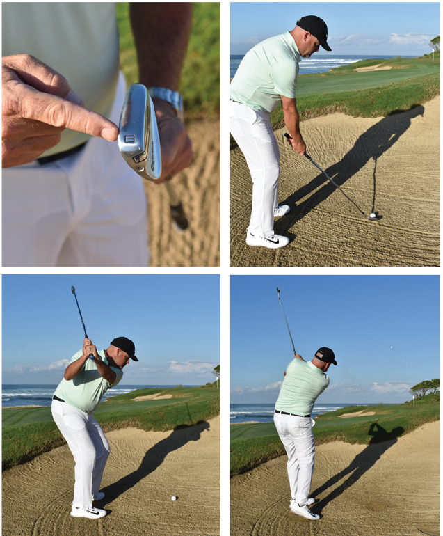 golf shots 50 yard bunker