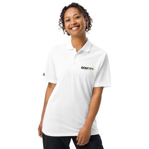 Golf Tips Women's adidas sport polo (White)