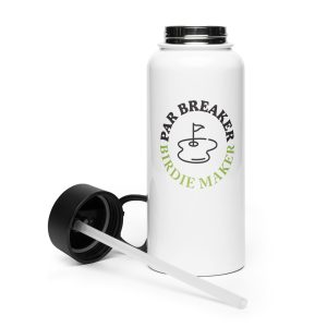Par Breaker Stainless steel water bottle with a straw lid