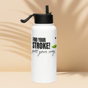 Find Your Stroke Stainless steel water bottle with a straw lid